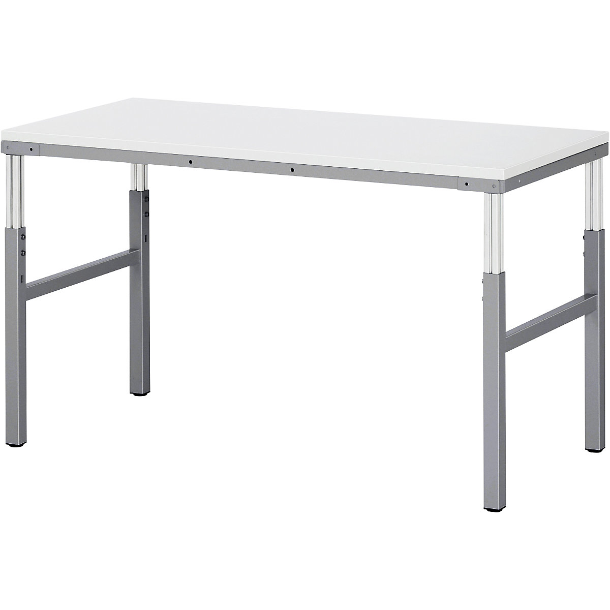 Sistema do local de trabalho, regulável manualmente em altura de 650 – 1000 mm – RAU, mesa base, LxP 1500 x 500 mm-0