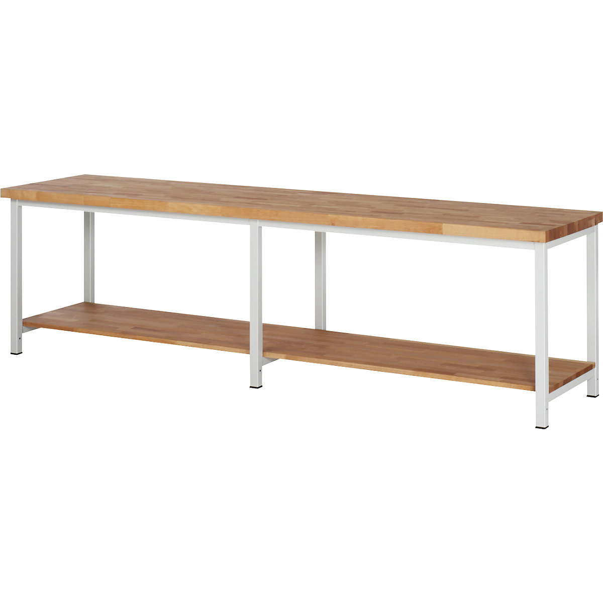 Banco da lavoro, struttura a telaio serie 8000 – eurokraft pro, 1 ripiano, largh. x prof. 3000 x 700 mm-0