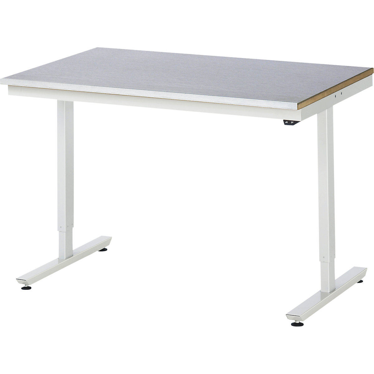 Tavolo da lavoro, regolabile elettricamente in altezza serie Adlatus – RAU, piano in lamiera d'acciaio, altezza 720 – 1120 mm, largh. x prof. 1250 x 800 mm-0