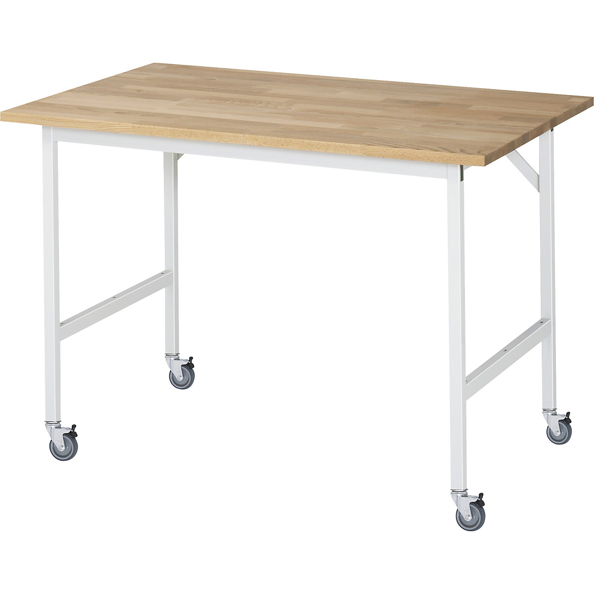 Banco da lavoro, mobile, pannello in legno massiccio di faggio, spessore 25 mm, 30 x 30 mm, largh. x prof. x alt. 1250 x 800 x 900 mm-0