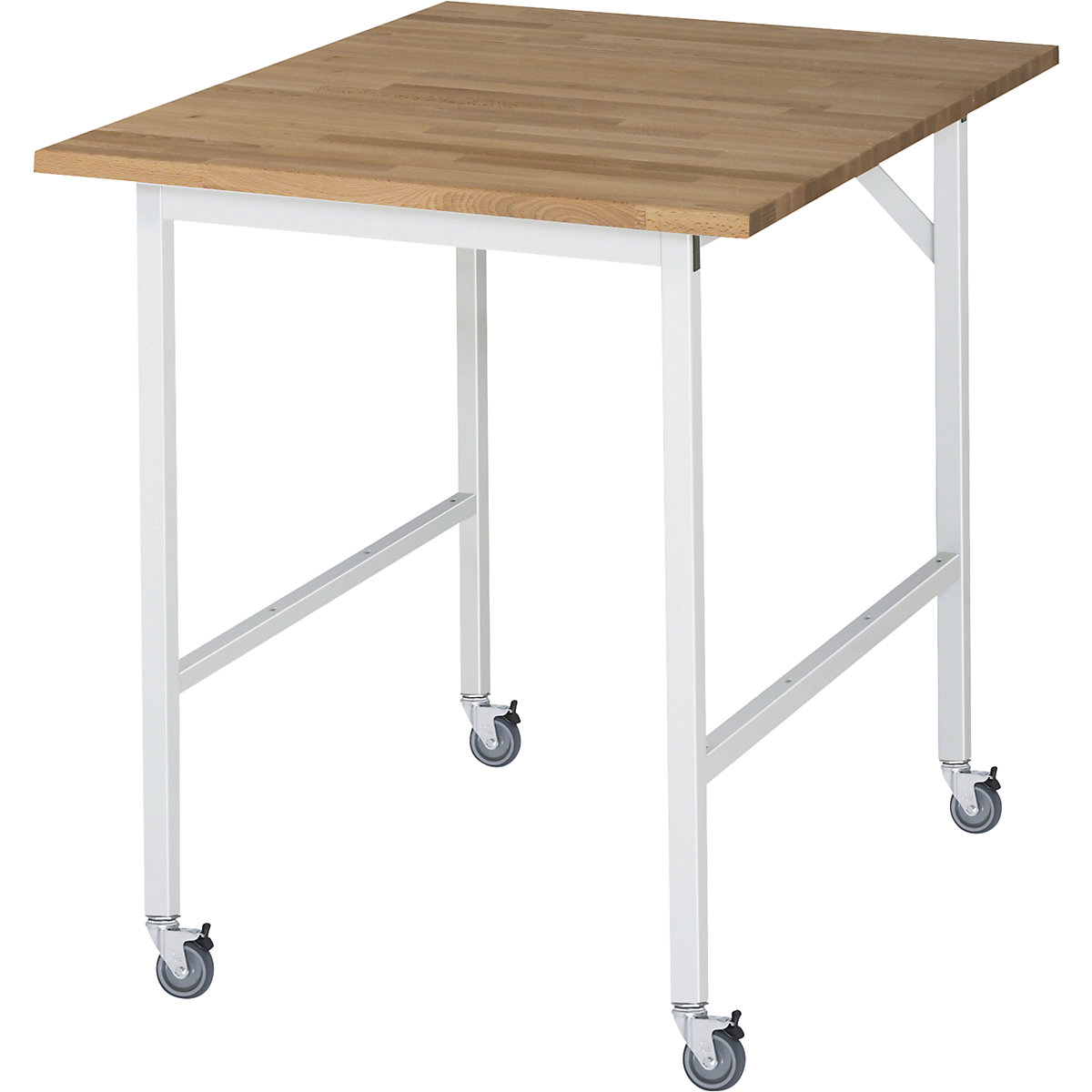 Banco da lavoro, mobile, pannello in legno massiccio di faggio, spessore 25 mm, 30 x 30 mm, largh. x prof. x alt. 750 x 1000 x 900 mm-0