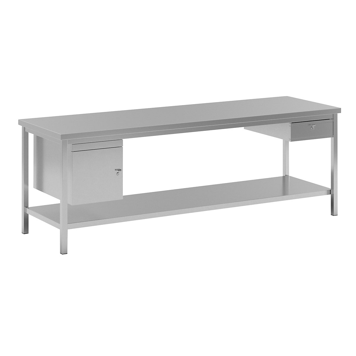 Tavolo da lavoro in acciaio inox – eurokraft basic