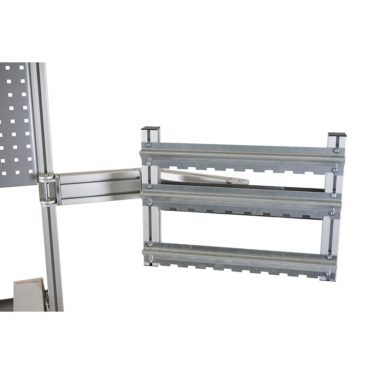 Brazo giratorio con listones para enganchar cajas – eurokraft pro (Imagen del producto 2)-1