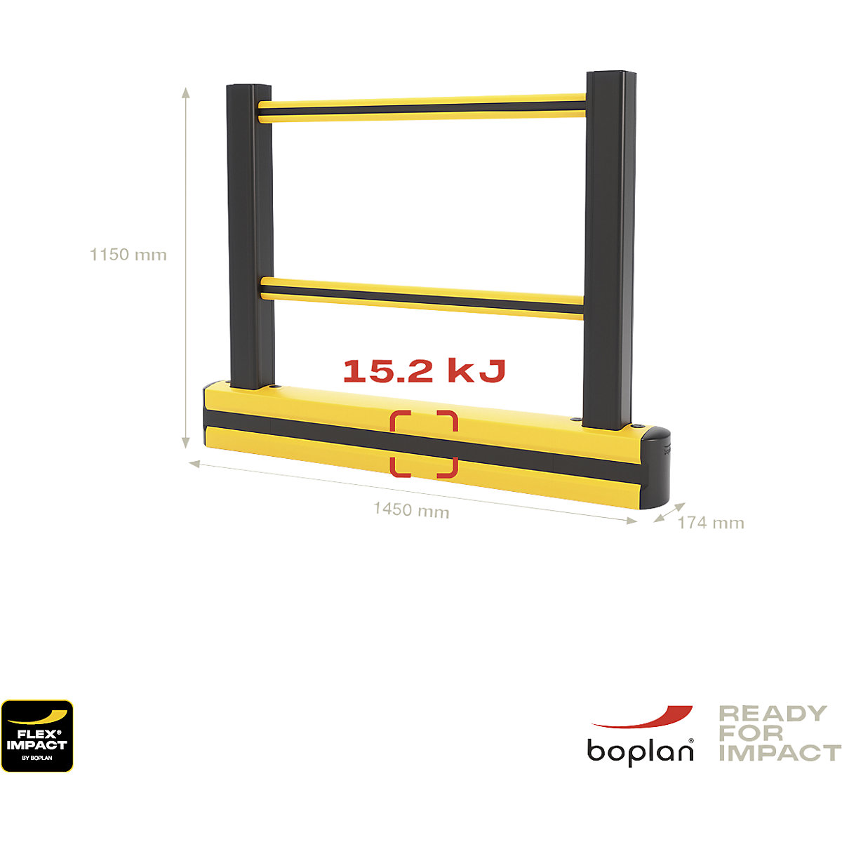 Floor barrier with railing – Boplan (Product illustration 3)-2