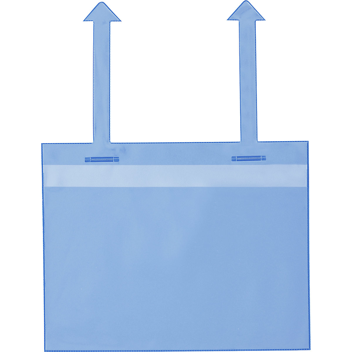 Document pouches with fastening tabs