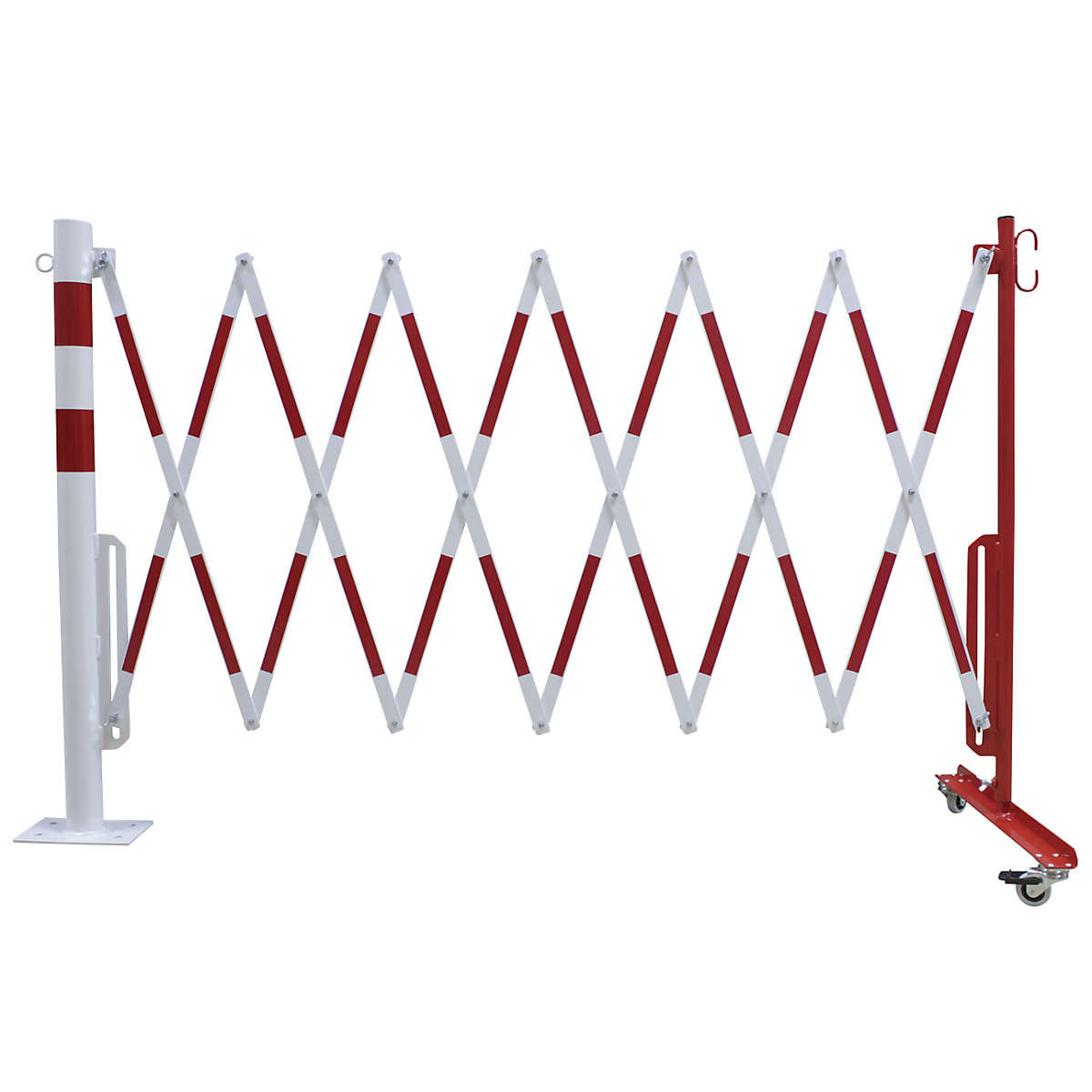 Barrier post with expanding barrier