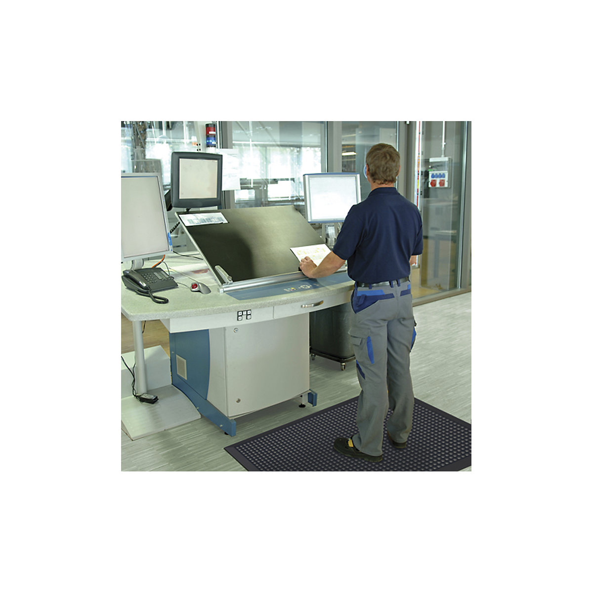 Werkplaatsmat Skystep ESD, met noppen – NOTRAX (Productafbeelding 2)-1