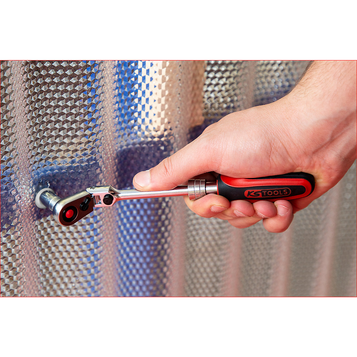 1/4'' SlimPOWER omschakelbare ratel met telescopisch scharnier – KS Tools (Productafbeelding 5)-4