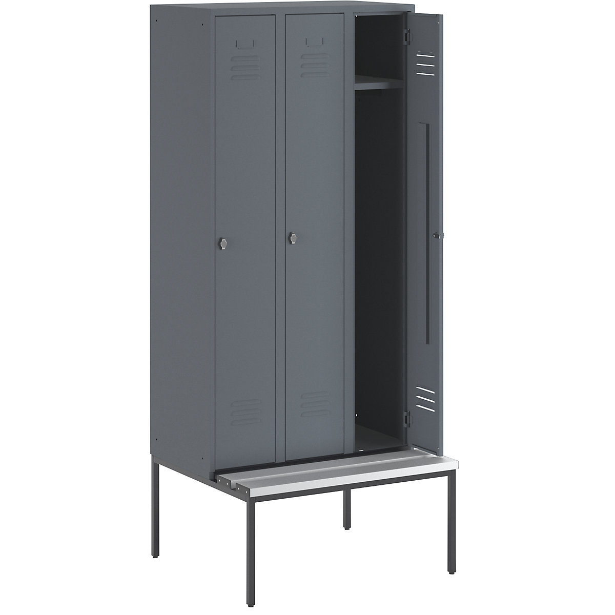 Lockerkast Berlin 2 met zitbank – Wolf