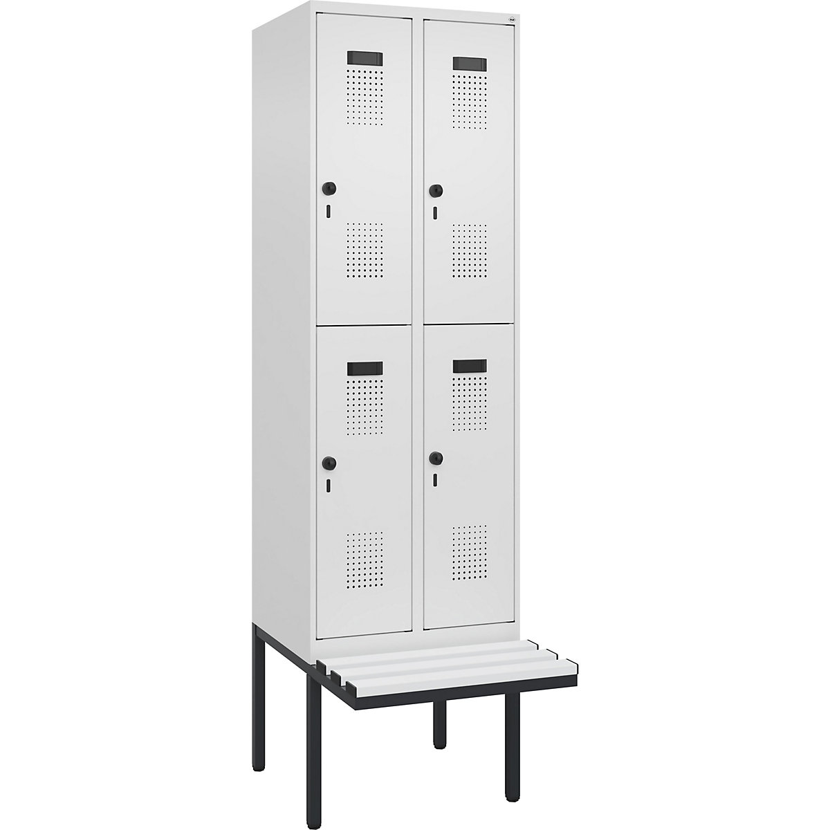 Lockerkast Evolo PLUS met twee verdiepingen en zitbank (Productafbeelding 2)-1
