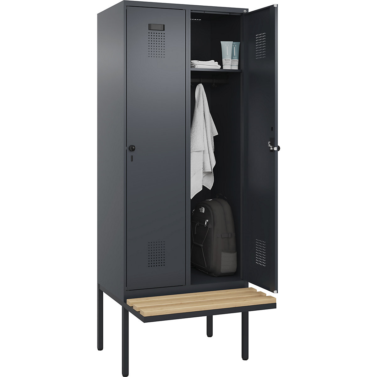 Lockerkast Evolo PLUS met zitbank (Productafbeelding 2)-1
