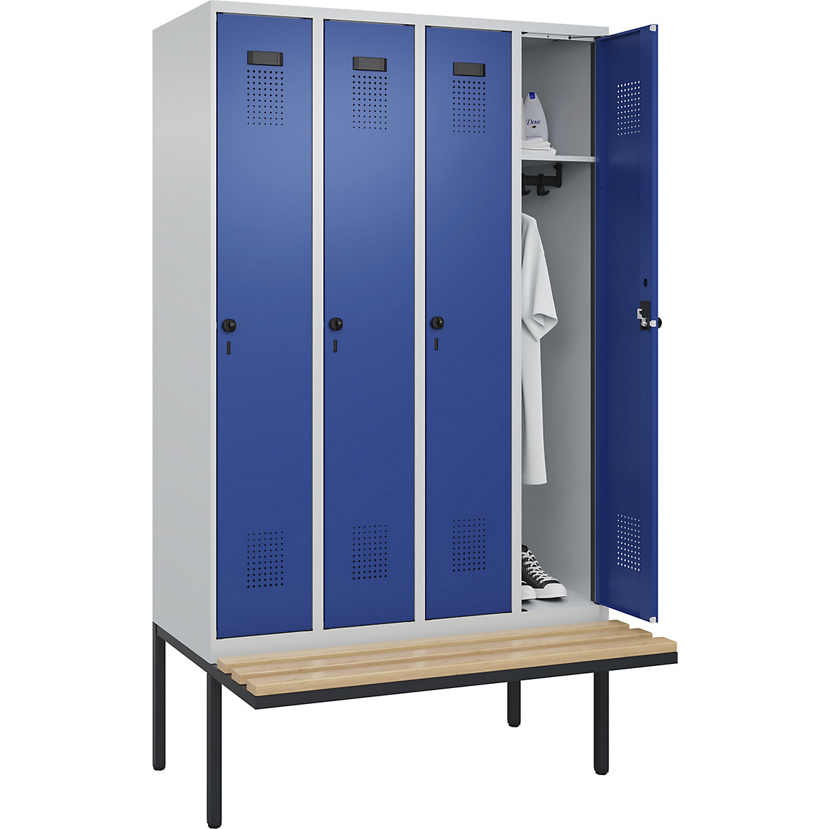 Lockerkast Evolo PLUS met zitbank (Productafbeelding 2)-1