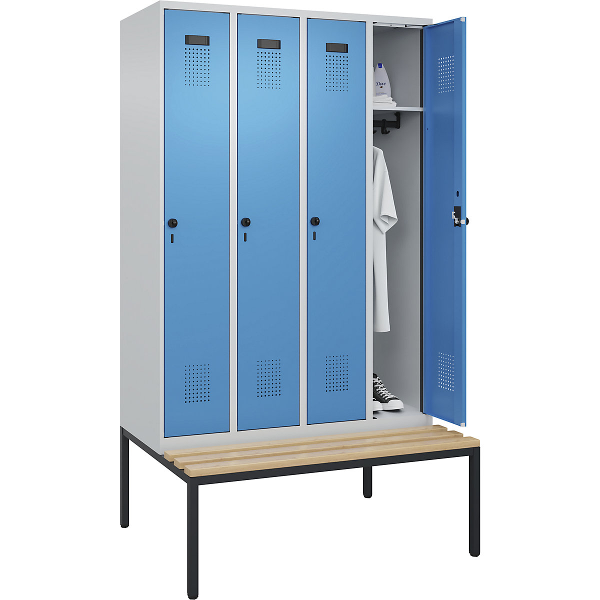 Lockerkast Evolo PLUS met zitbank (Productafbeelding 3)-2