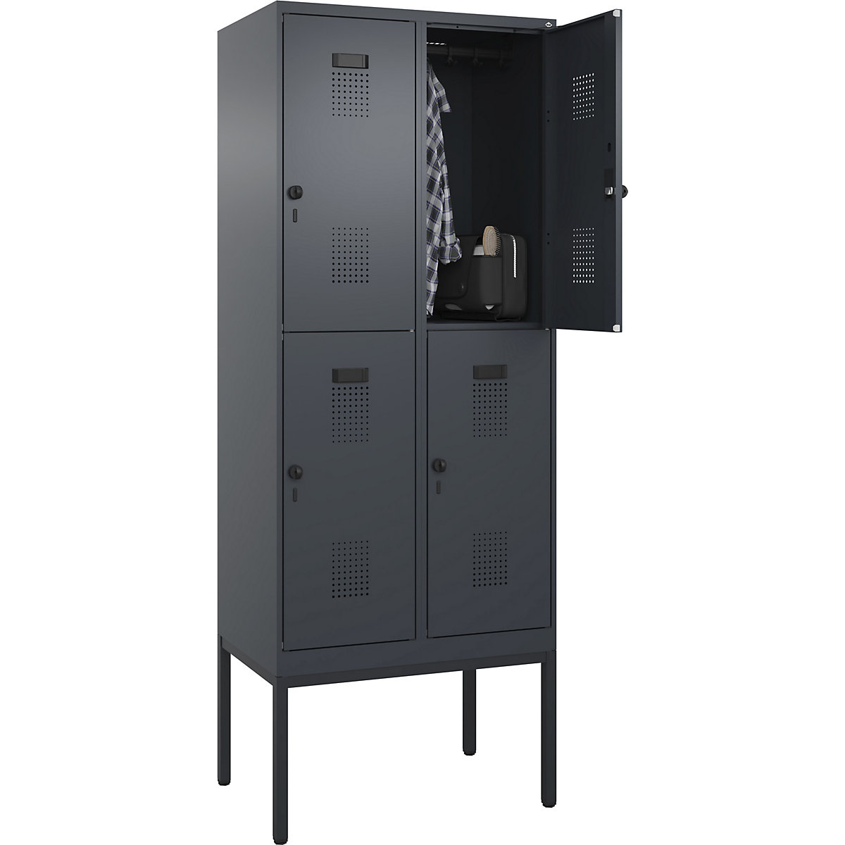 Lockerkast met twee verdiepingen Evolo PLUS – C+P (Productafbeelding 2)-1