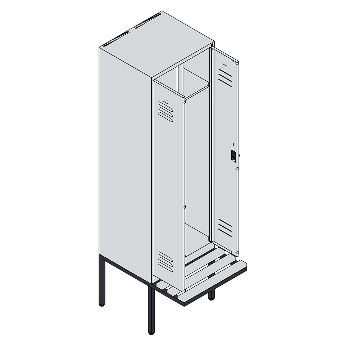 Multifunctionele kledingkast Classic PLUS met zitbank – C+P (Productafbeelding 3)-2