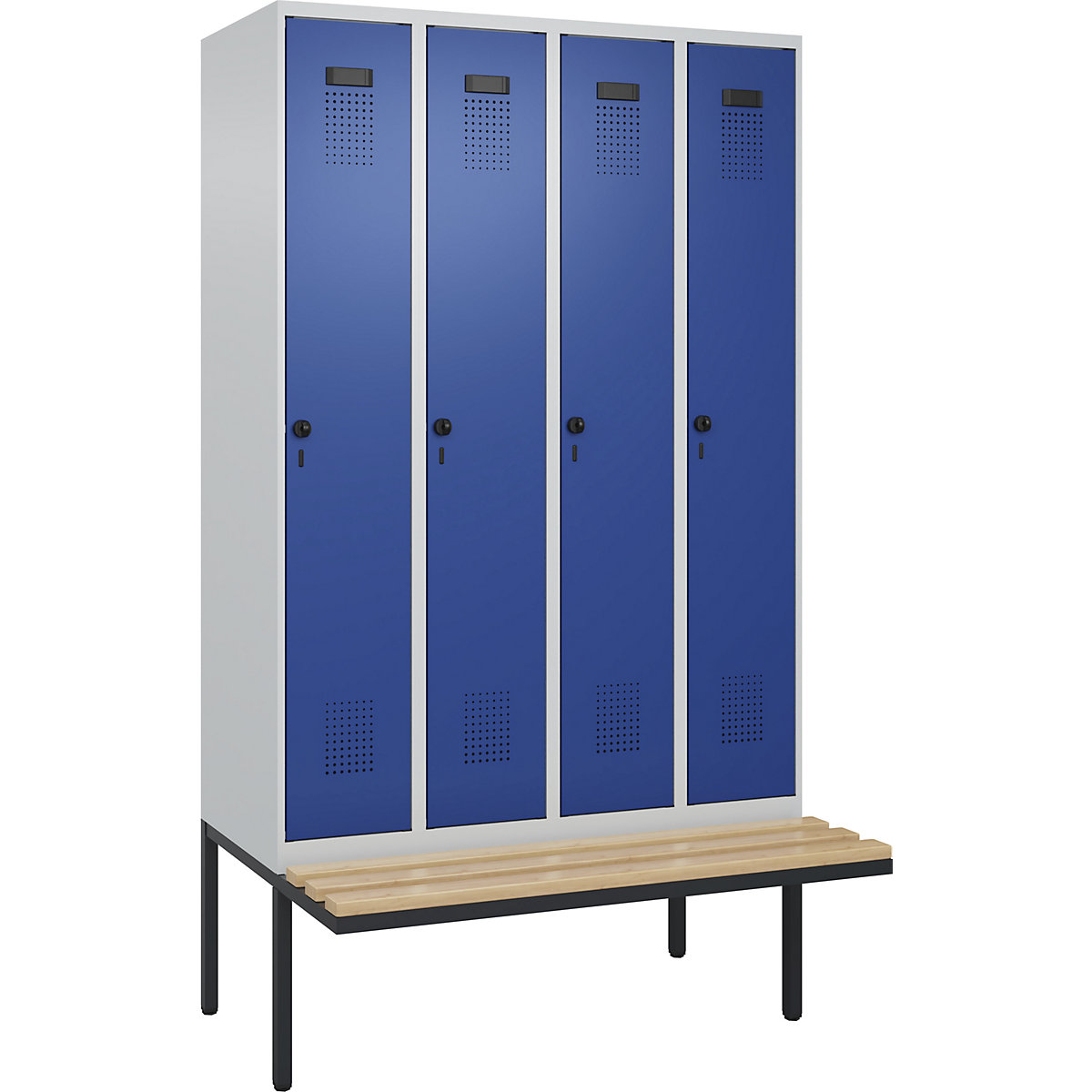 Multifunctionele lockerkast Evolo PLUS met zitbank, smal (Productafbeelding 2)-1