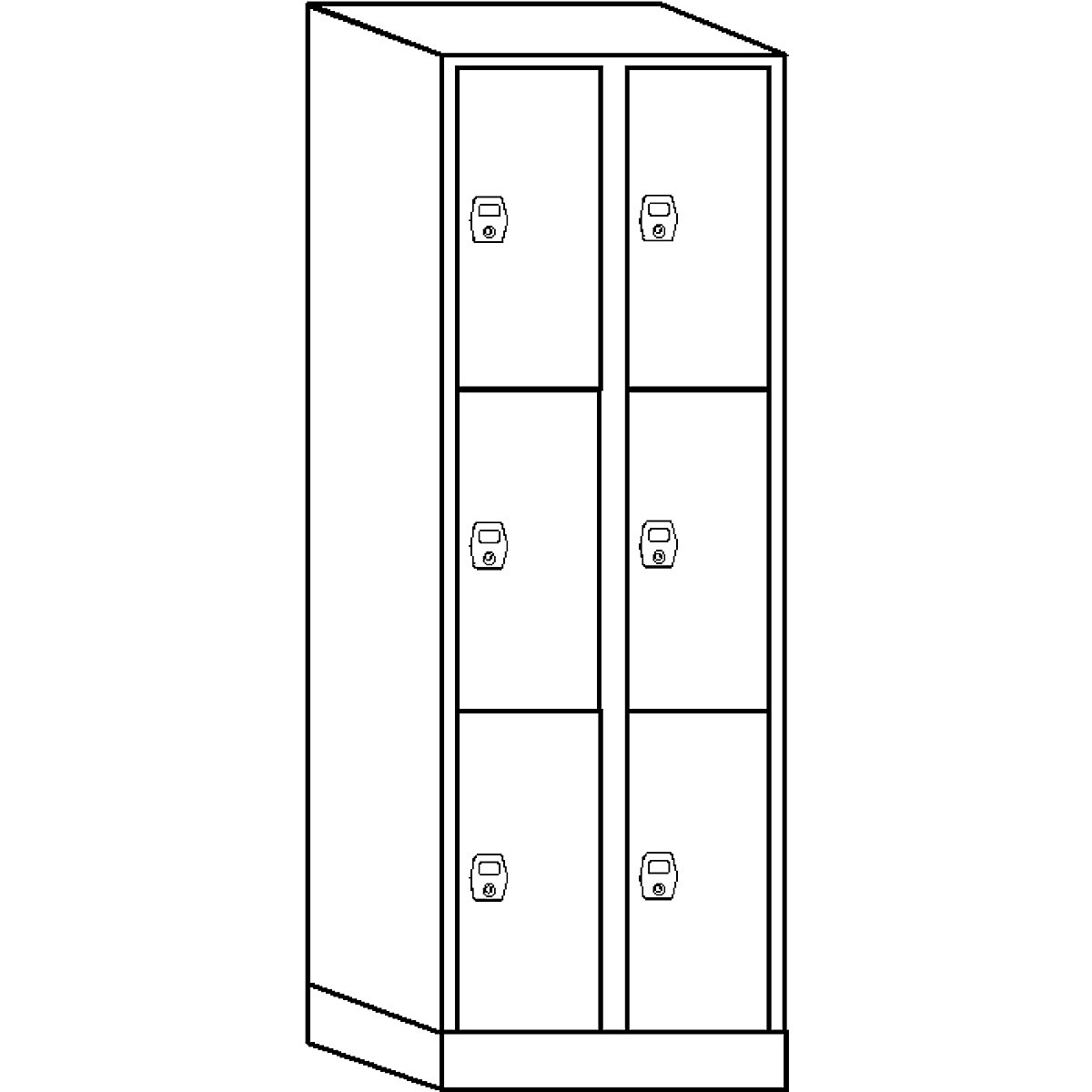 Drievoudige locker Stuttgart – Wolf (Productafbeelding 3)-2