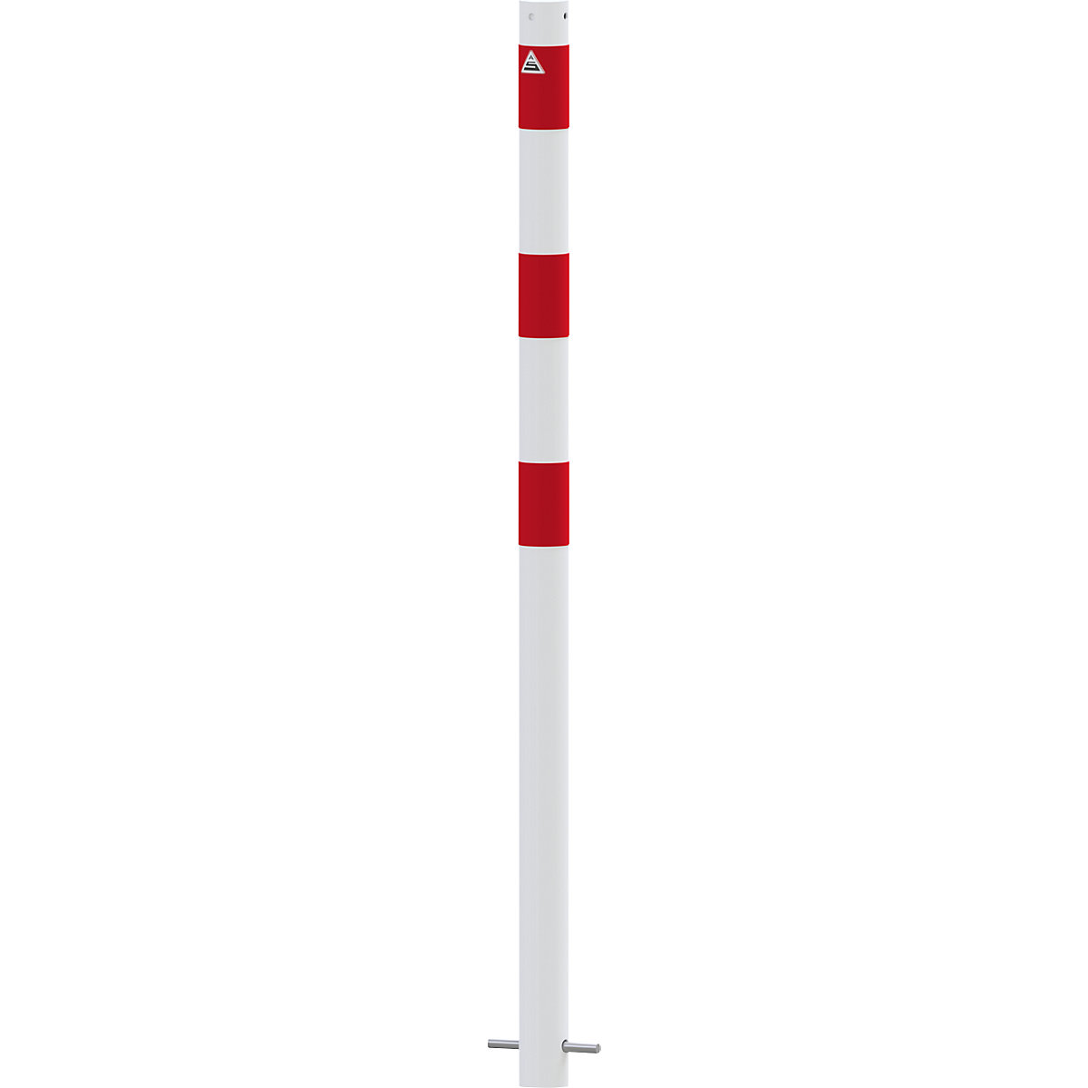 Afzetpaal, Ø 60 mm, wit/rood – Schake