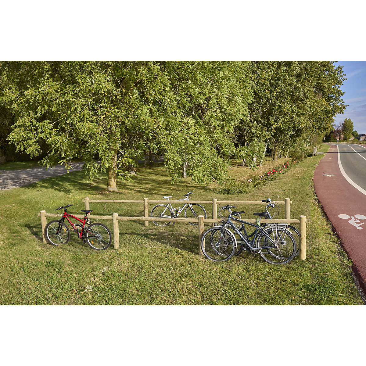 Fietsenrek van hout – Mottez (Productafbeelding 7)-6