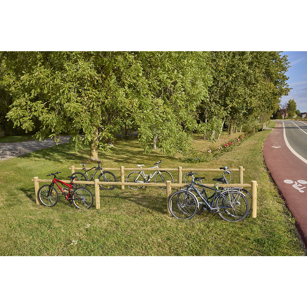 Fietsenrek van hout – Mottez (Productafbeelding 10)-9
