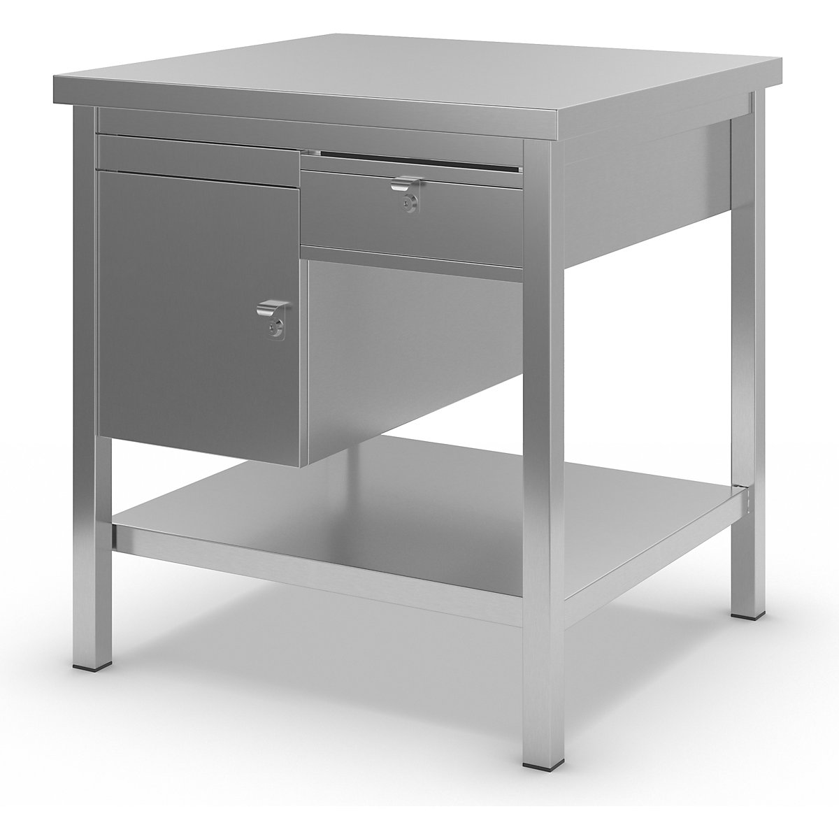 Werktafel van roestvast staal – eurokraft basic (Productafbeelding 5)-4