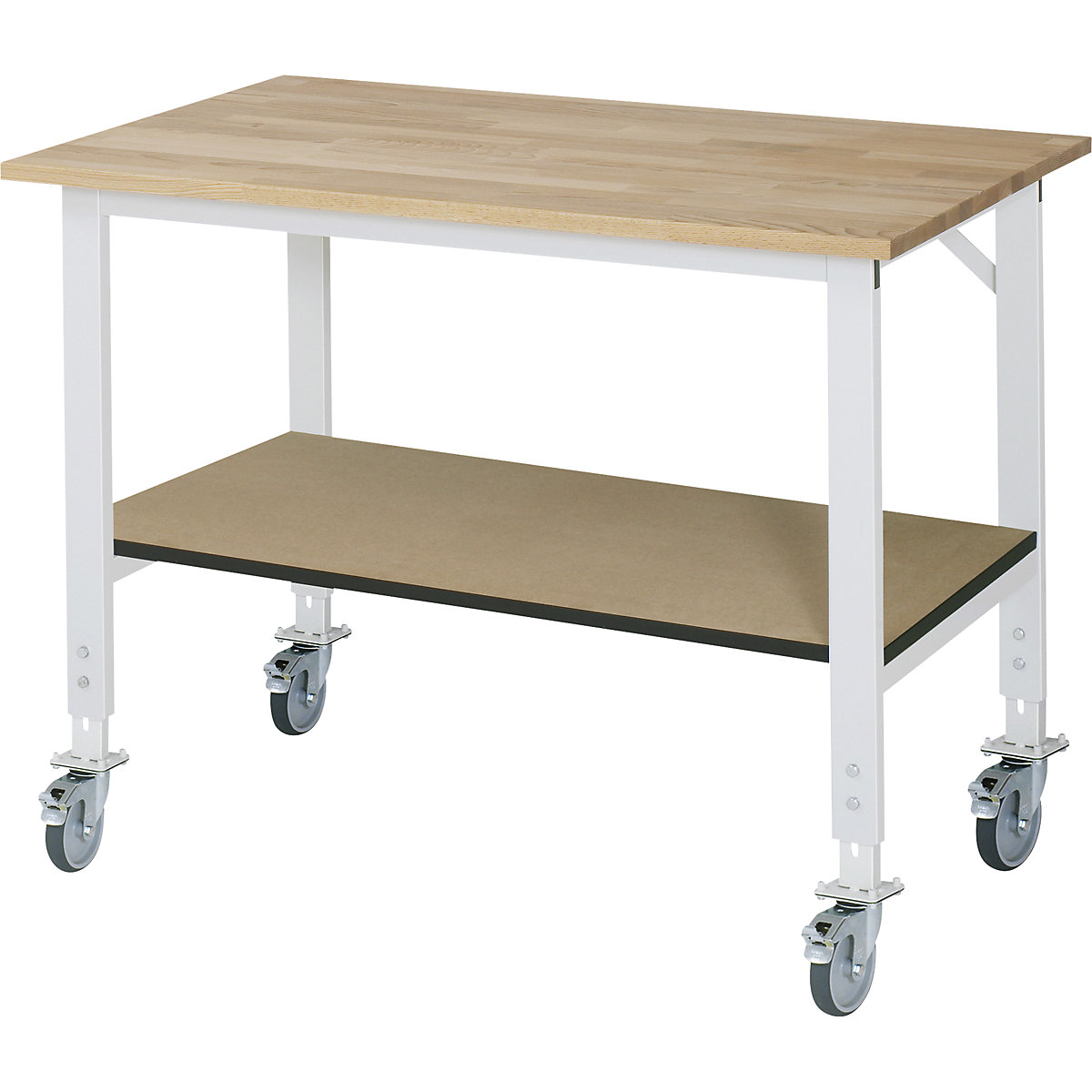 Werktafel met aflegbord, verrijdbaar – RAU