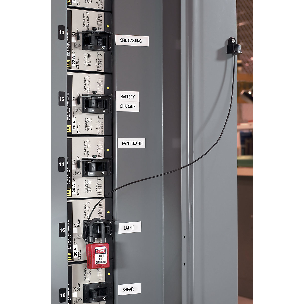 Hangslot Zenex™, kunststof beugel – Masterlock (Productafbeelding 5)-4
