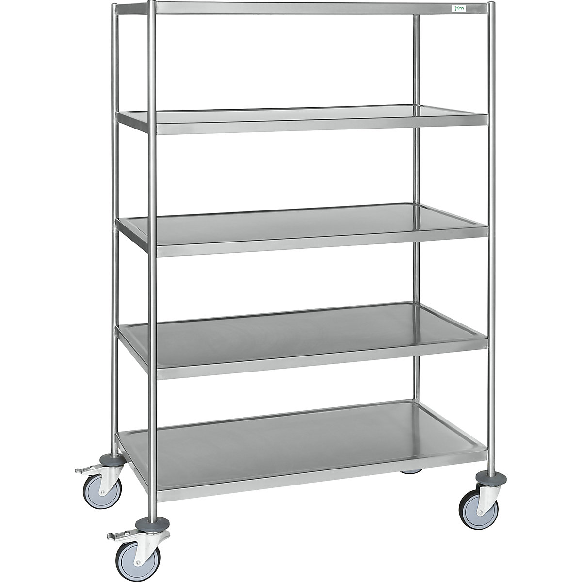 Roestvast stalen etagewagen, gelast – Kongamek