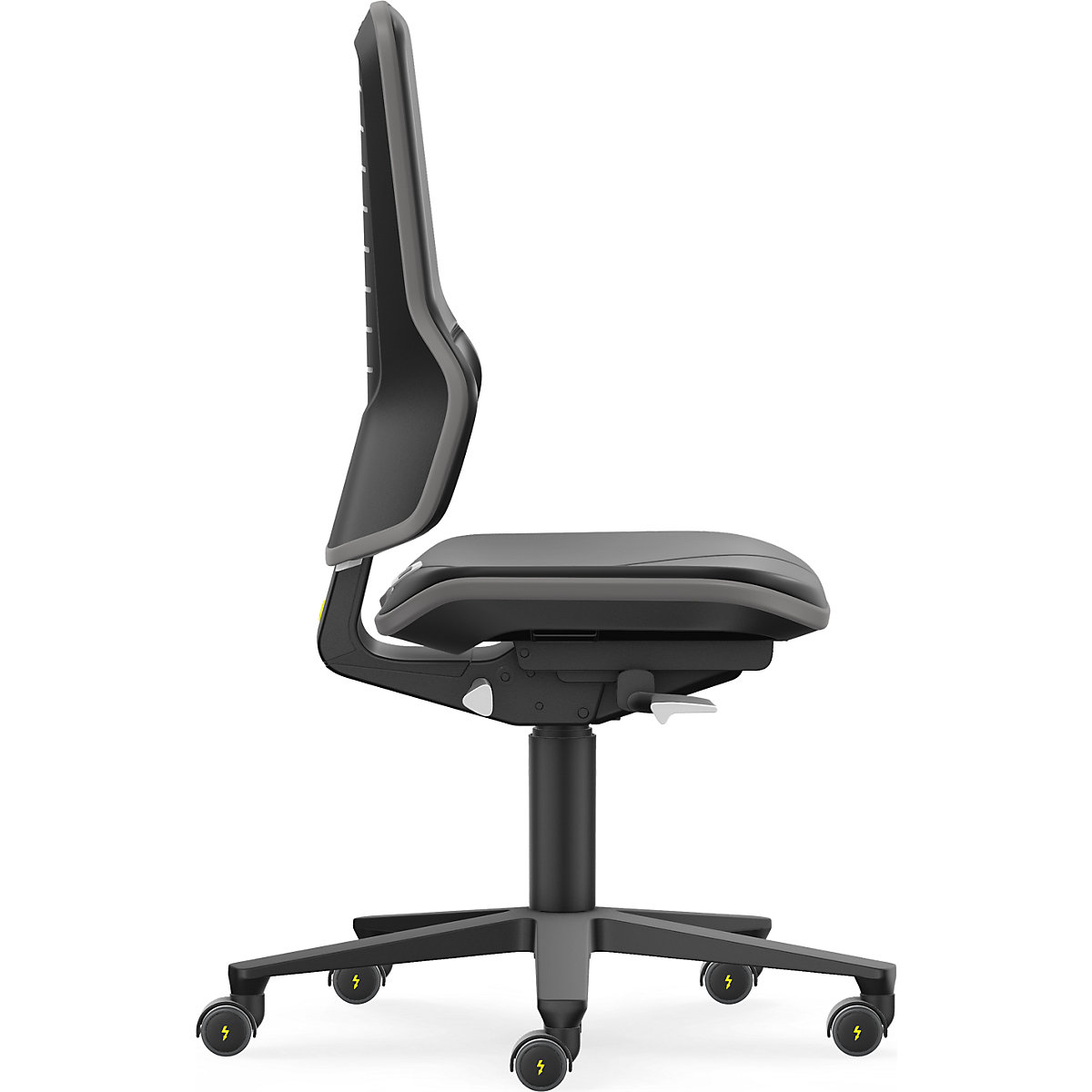 NEON werkdraaistoel ESD, wielen – bimos (Productafbeelding 3)-2