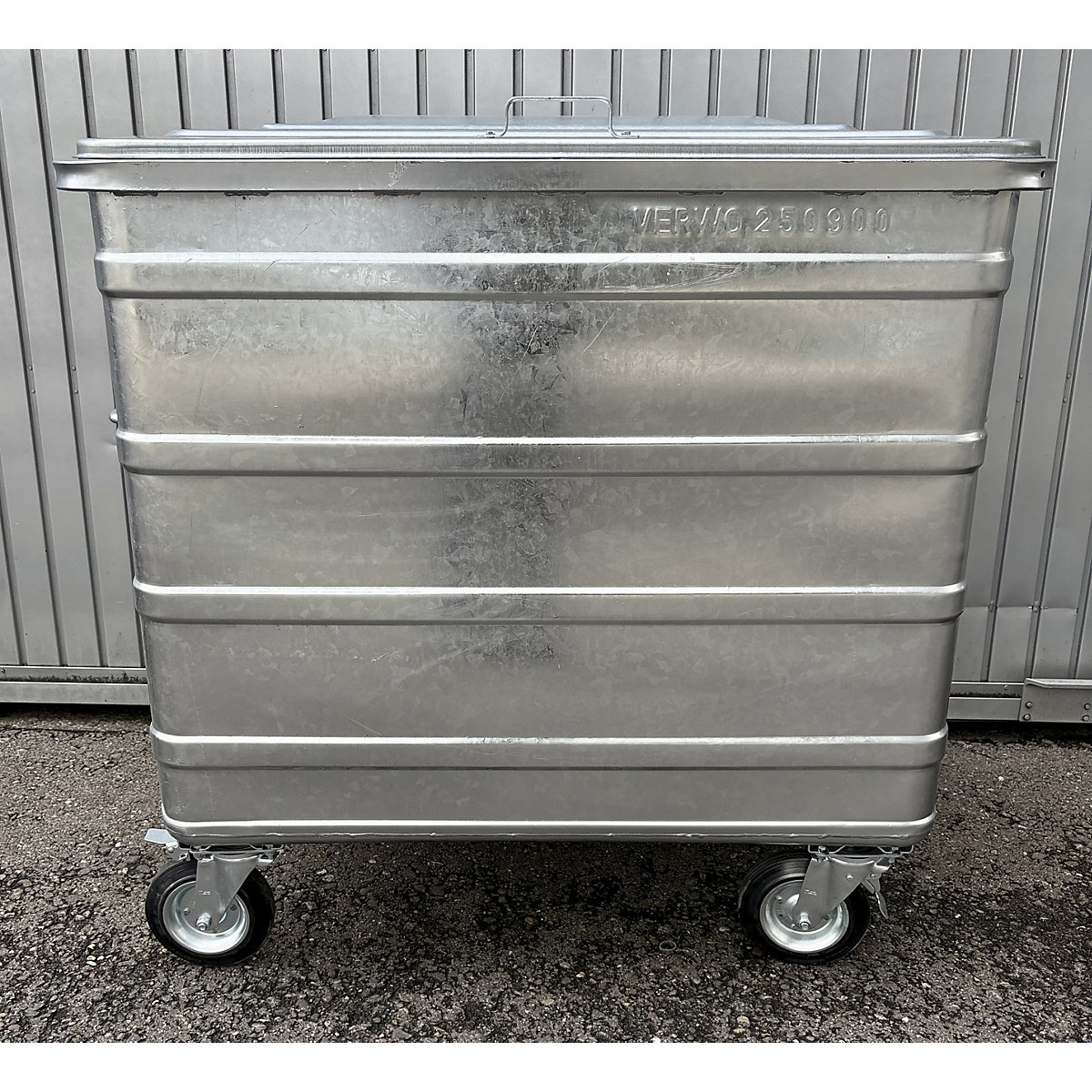 Müllcontainer aus Stahl mit Seitengriffen (Produktabbildung 4)-3