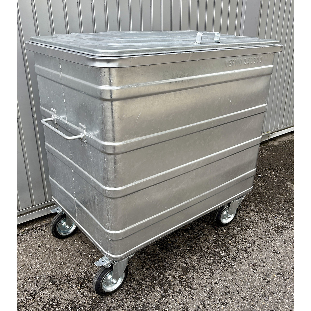 Müllcontainer aus Stahl mit Seitengriffen (Produktabbildung 5)-4