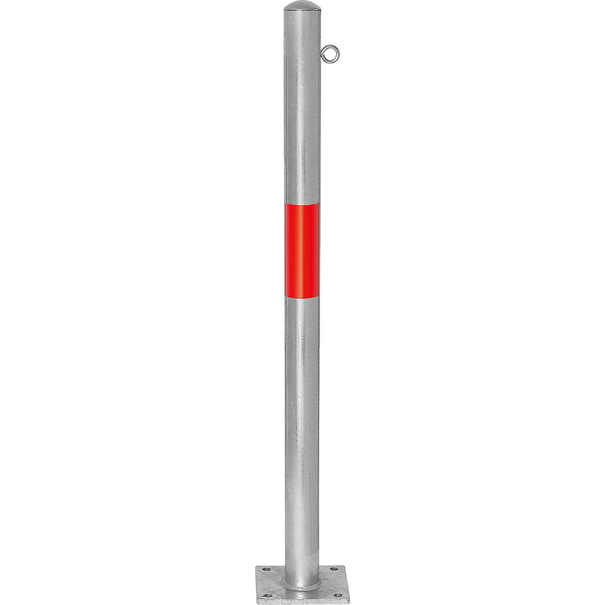 Sperrpfosten Morion Moravia, zum Aufdübeln, Ø 60 mm, feuerverzinkt / rot reflektierend, 1 Öse-2