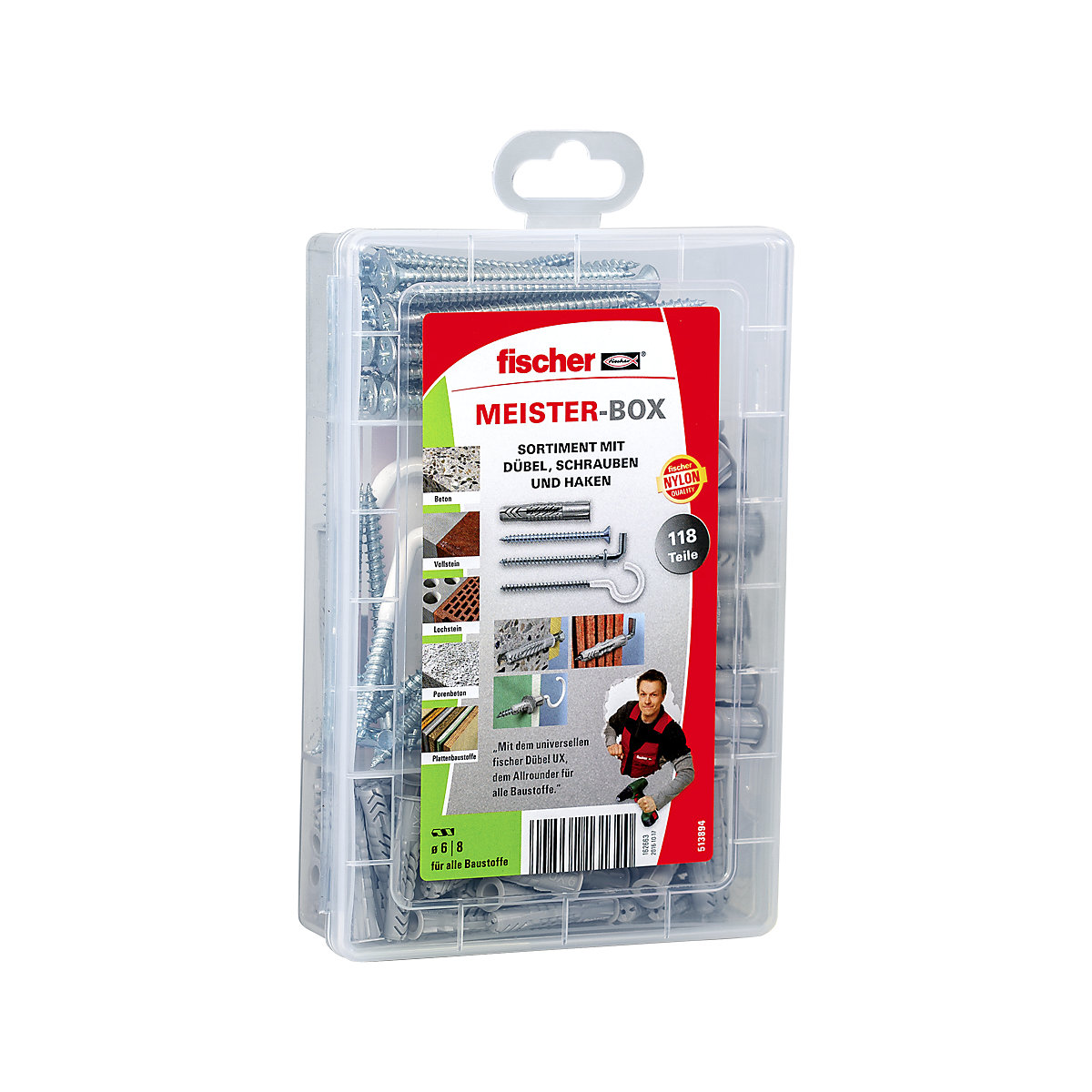 Dübel/Schraubenset MEISTER-BOX UX fischer