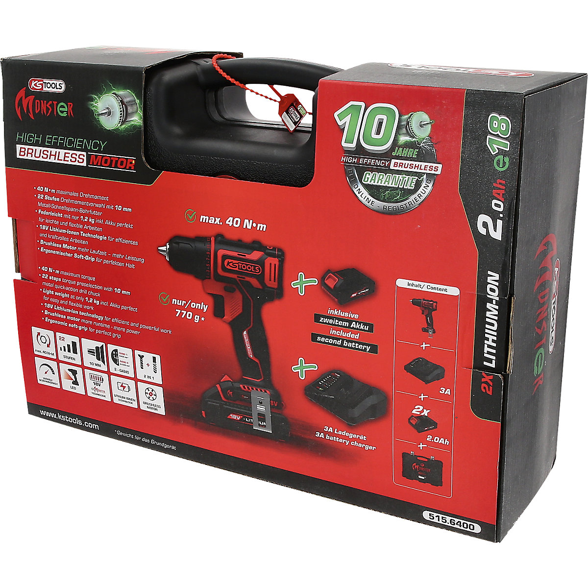 Akku-Bohrschrauber Brushless SET 5teilig KS Tools (Produktabbildung 3)-2