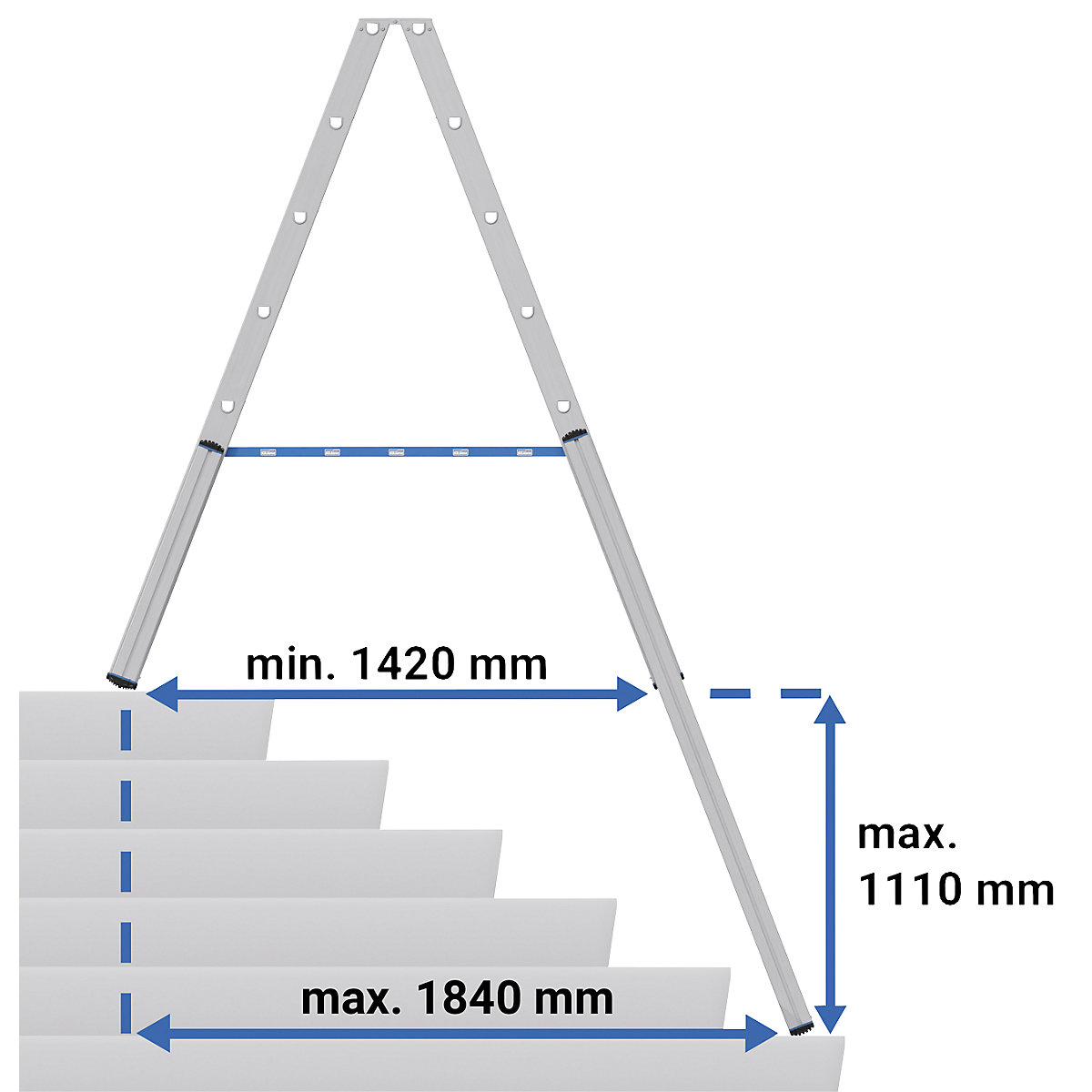 Treppen-Stufenstehleiter KRAUSE (Produktabbildung 2)-1