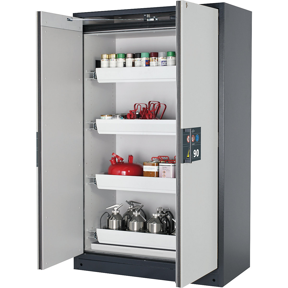 Feuerbeständiger Gefahrstoffschrank Typ 90, halbautomatisch asecos (Produktabbildung 3)-2