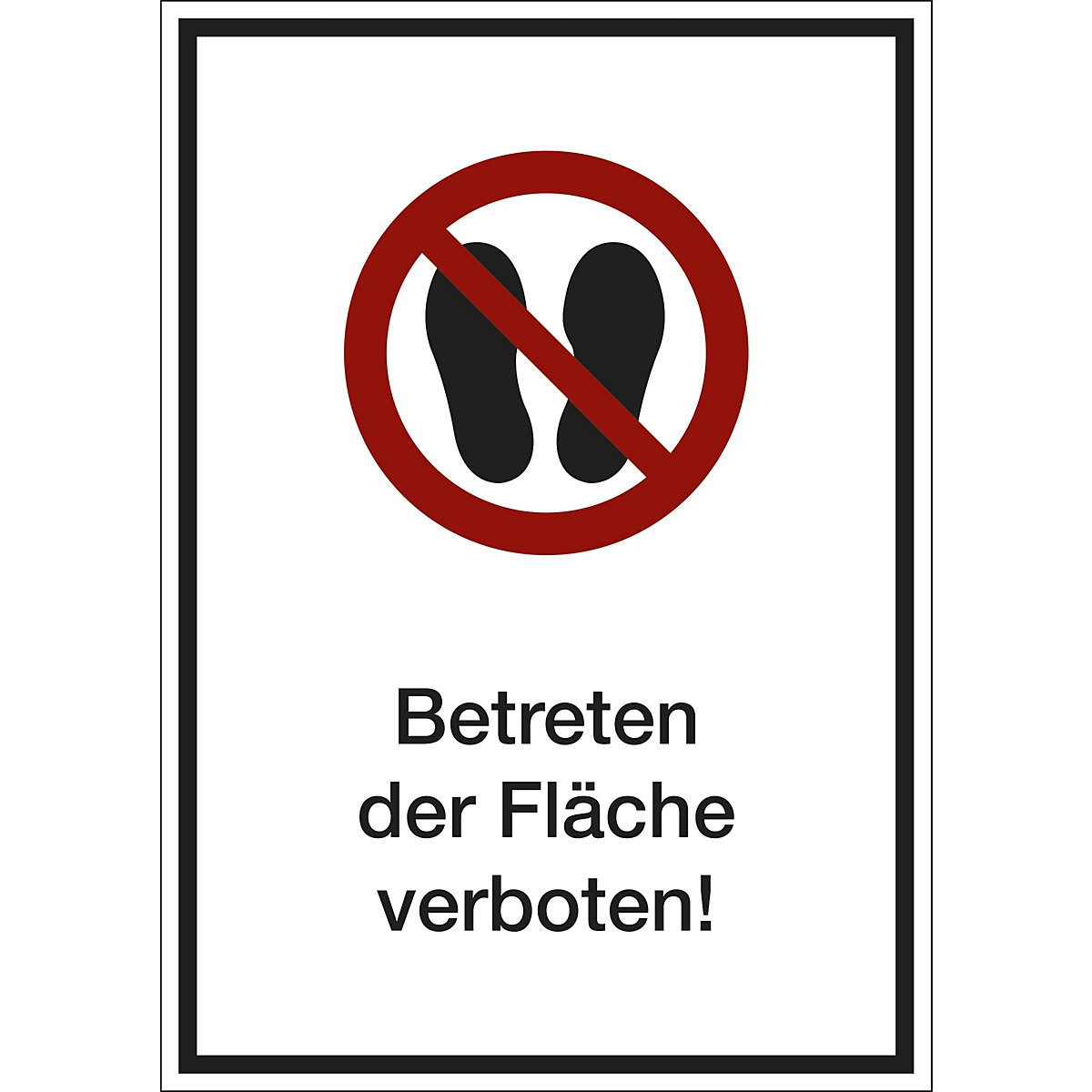 Kombizusatzschild mit Text für Verbotszeichen