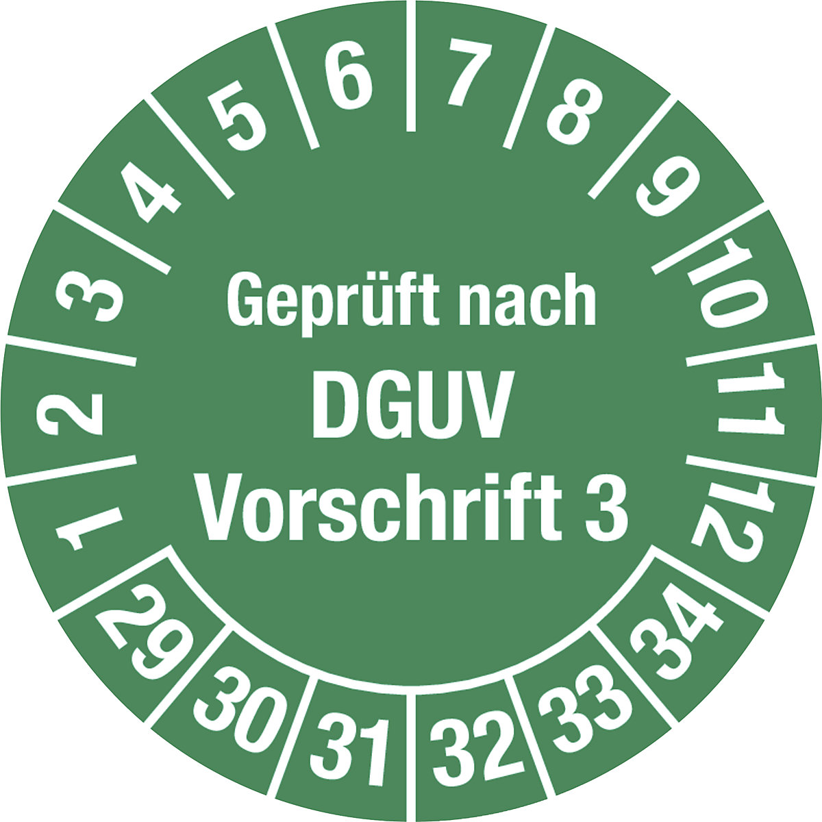 Geprüft nach DGUV, Vorschrift 3