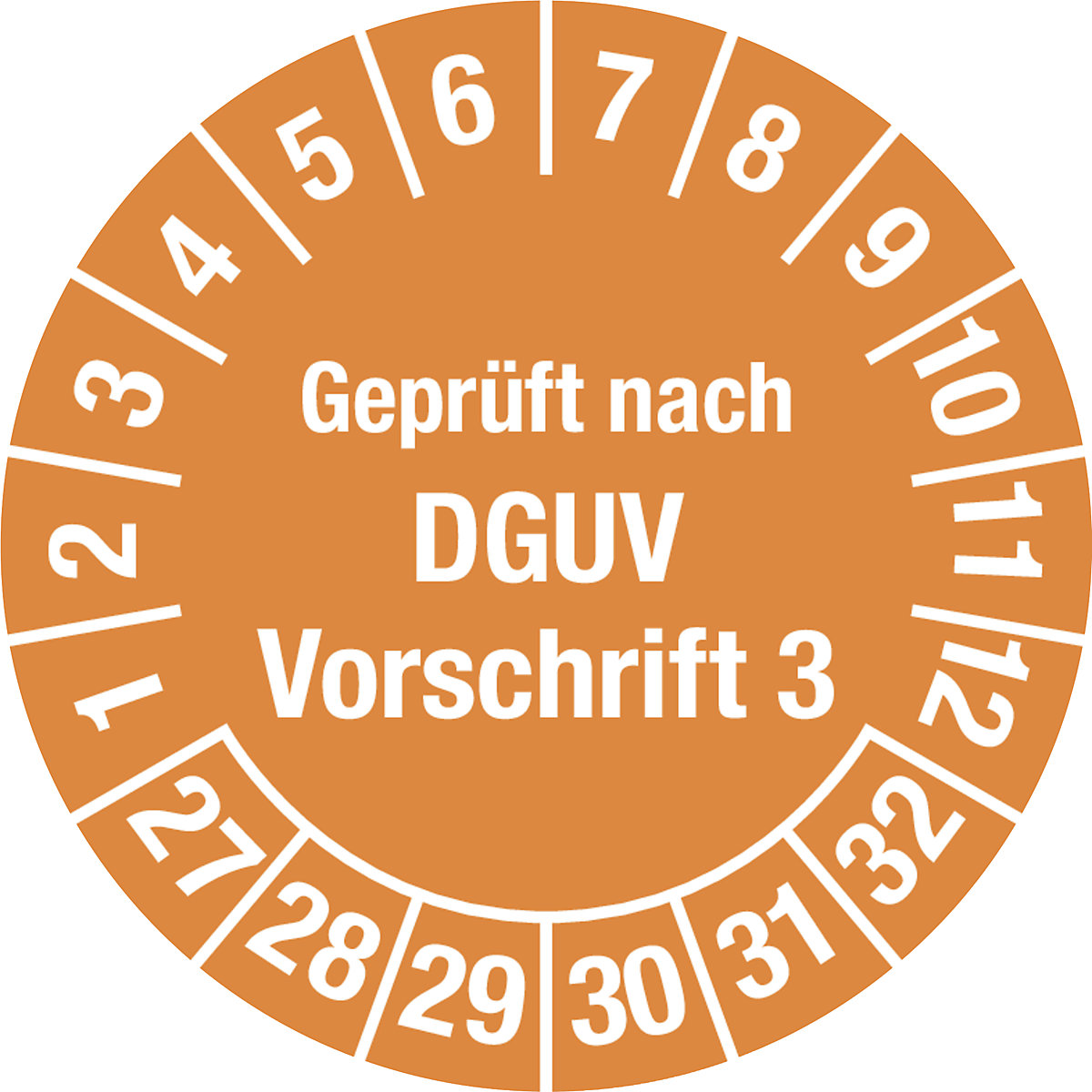 Geprüft nach DGUV, Dokumentenfolie, Ø 20 mm, 27 – 32, orange-4