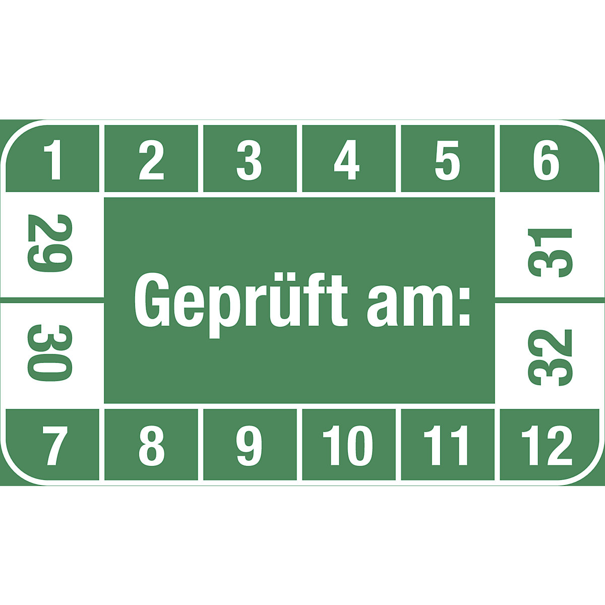 Mehrjahresplakette, Geprüft am