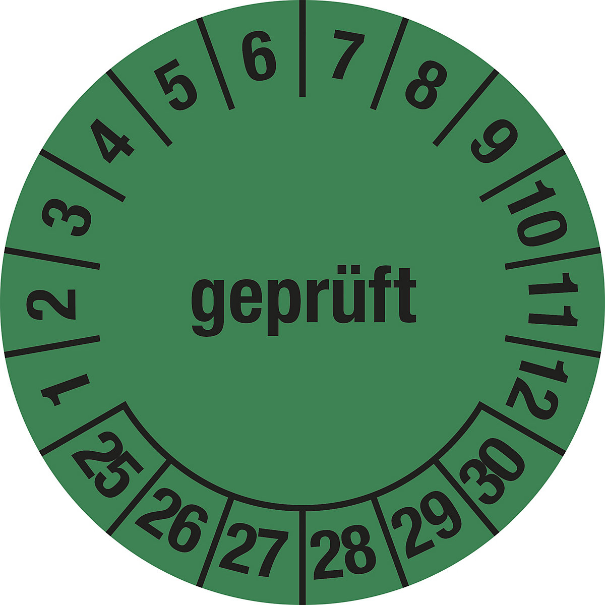 Mehrjahresplakette, geprüft, grün