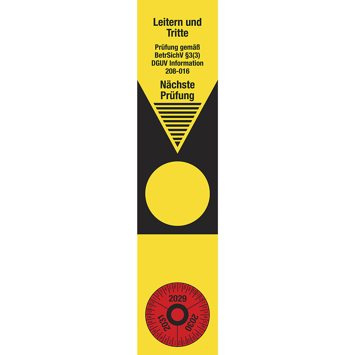 Plakette DGUV I 208-016 Leitern/Tritte