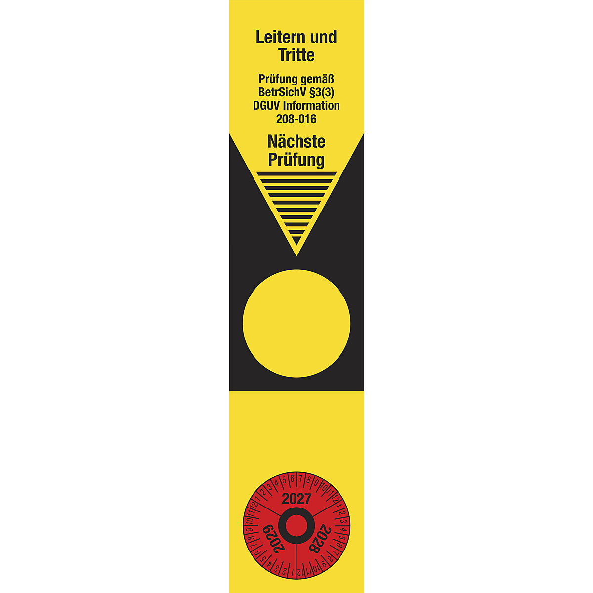 Plakette DGUV I 208-016 Leitern/Tritte