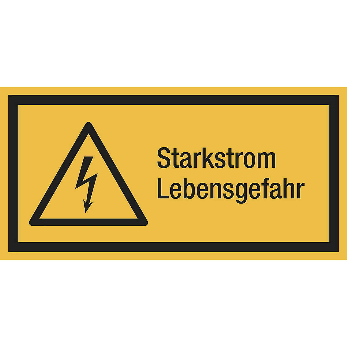 Kombischilder mit Text für Warnkennzeichen