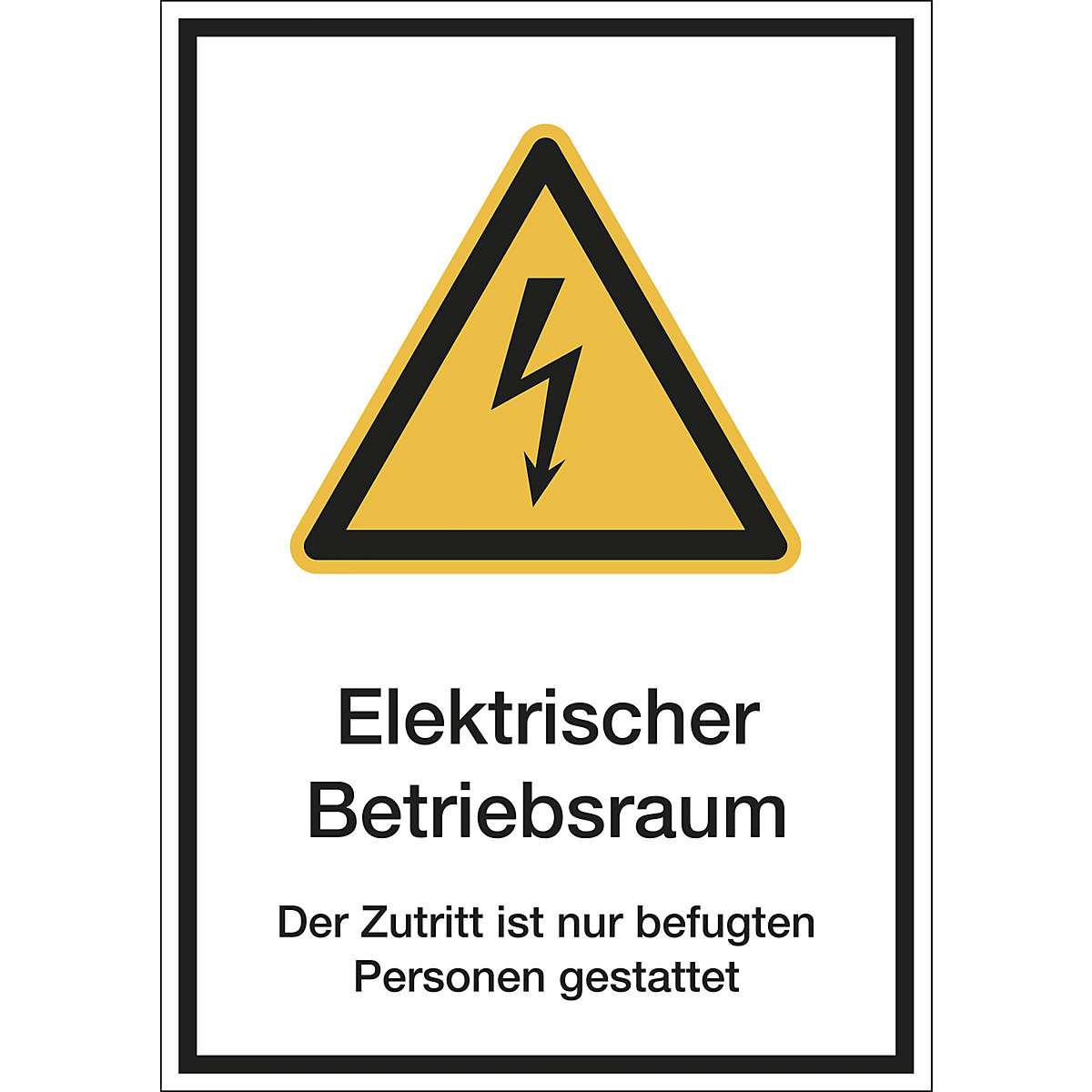 Kombischilder mit Text für Warnkennzeichen