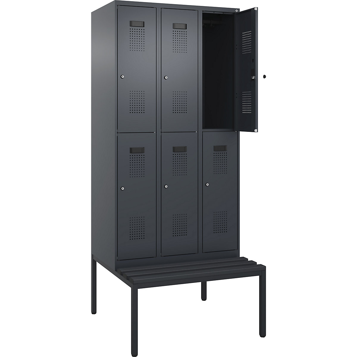 Doppelstock-Spind Evolo PLUS Sitzbank