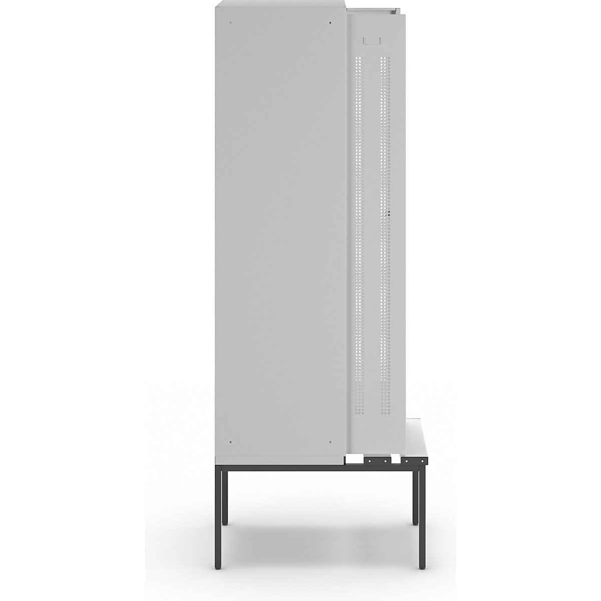 Schwarz-Weiß-Spind Berlin 1 mit Sitzbank Wolf (Produktabbildung 4)-3