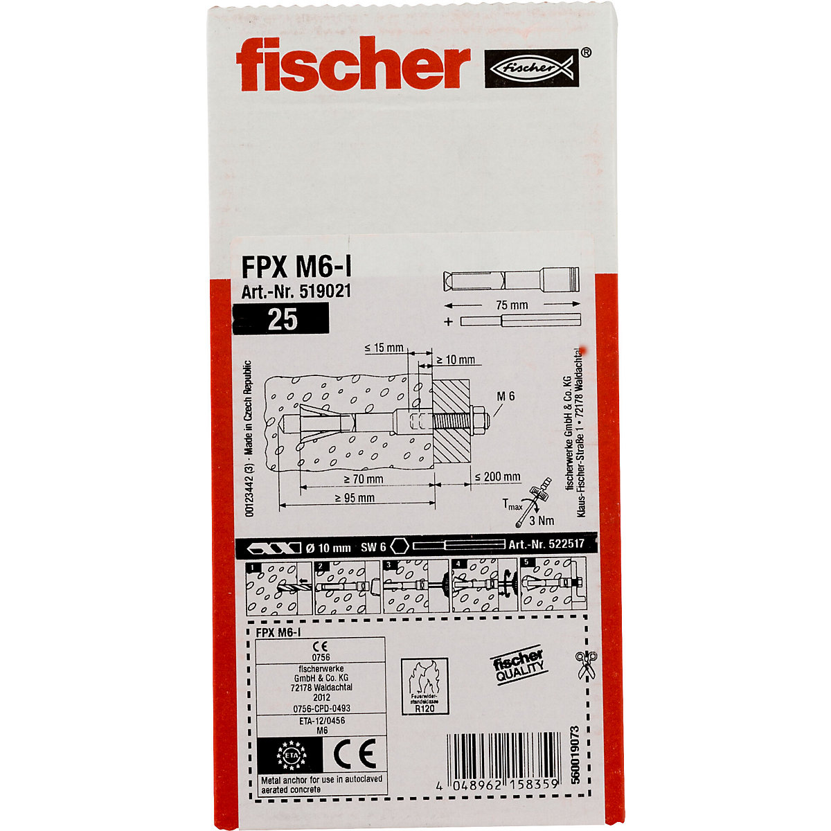 Porenbetonanker FPX fischer (Produktabbildung 4)-3