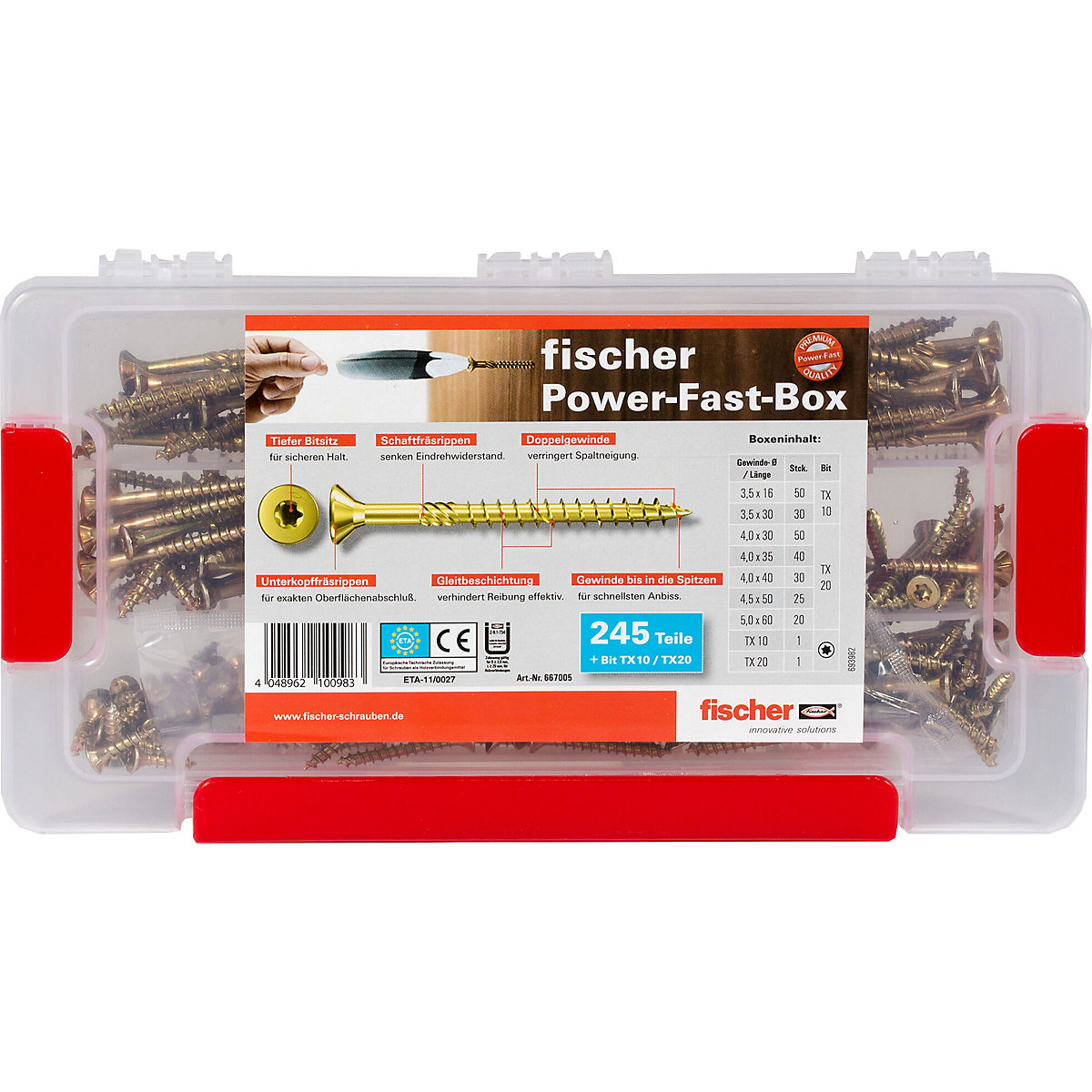 POWER – Fast Box 245-teilig fischer (Produktabbildung 2)-1