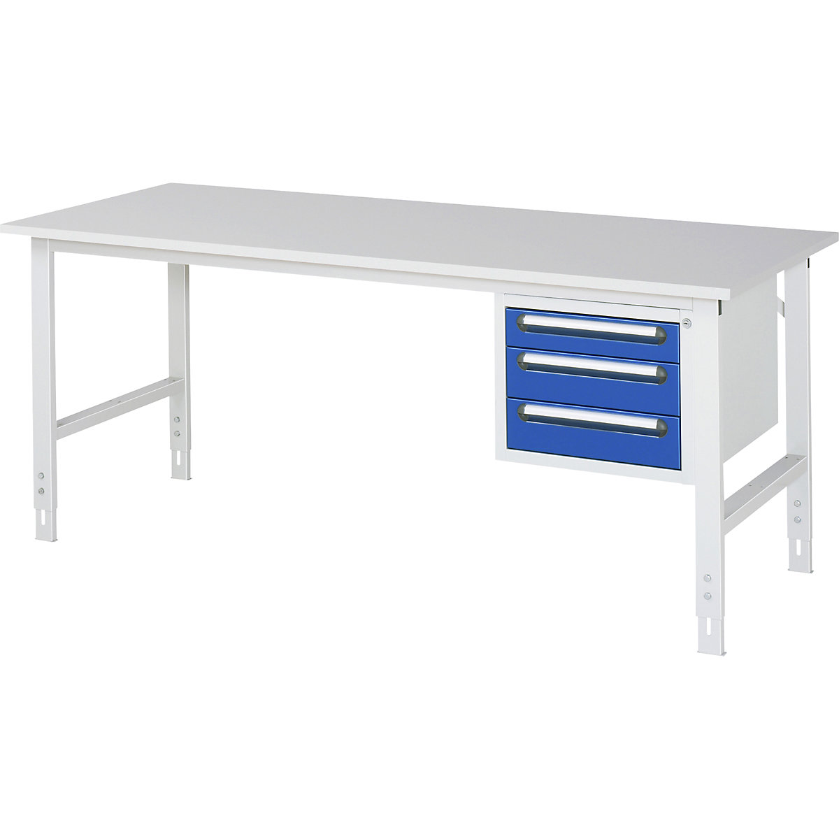 Arbeitstisch mit Schubladenschrank